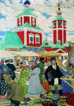 Boris Mikhailovich Kustodiev œuvres - à la foire 1910 Boris Mikhailovich Kustodiev